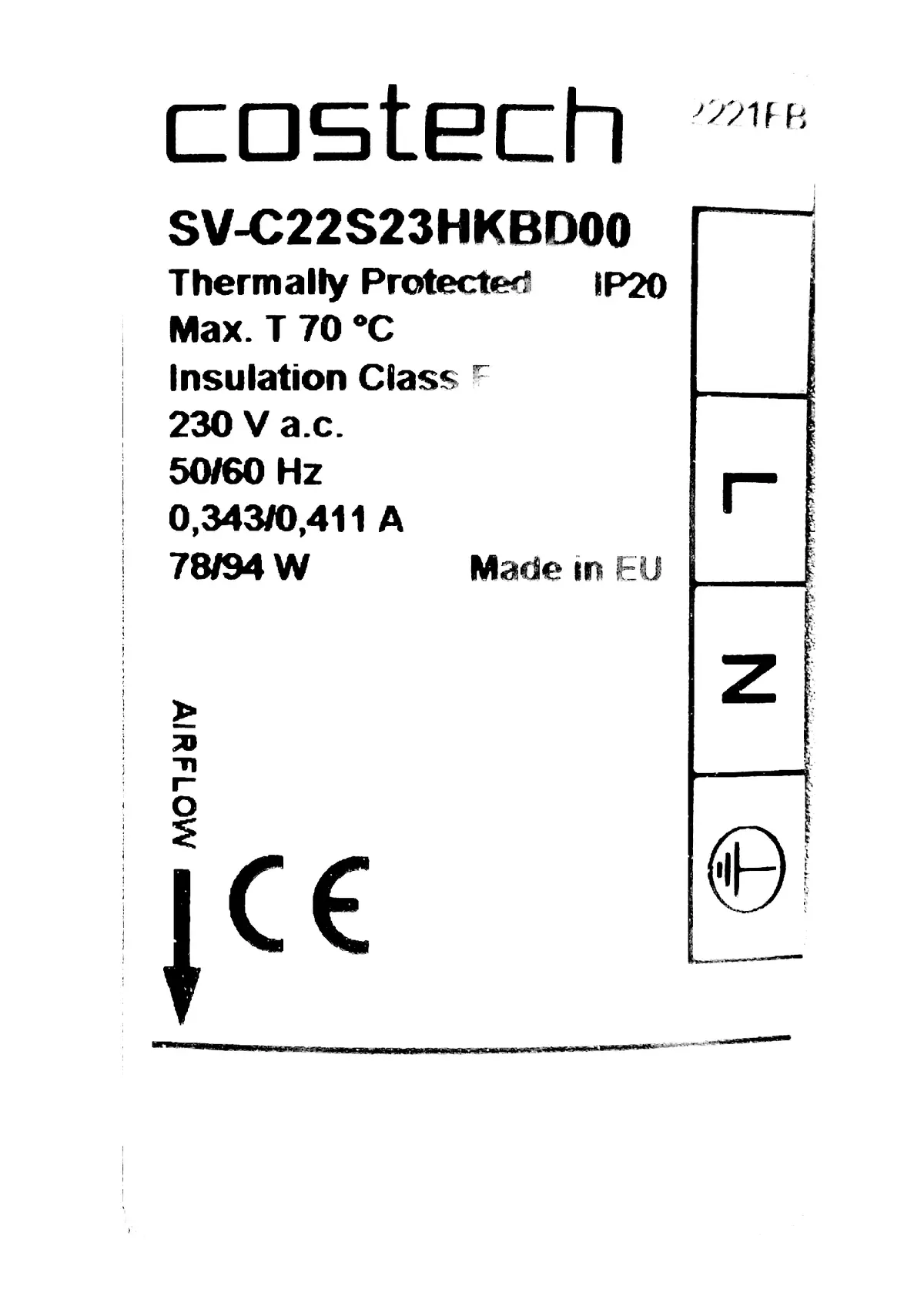 1871009085-VENTILATEUR COSTECH C22S12HKBD00 4