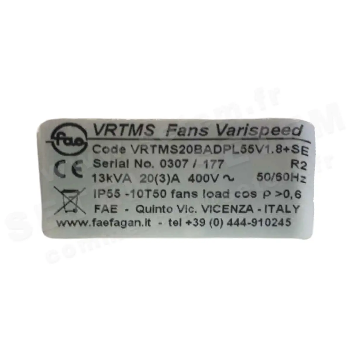 1897000400-VARIATEUR FAE VRTMS20BADPL55V1.8+SE