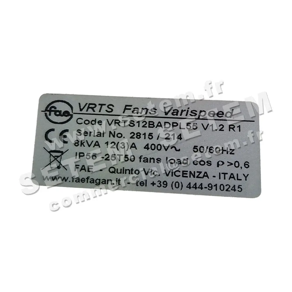 1897000500-VARIATEUR FAE VRTS12BADPL55V1.2R1 2
