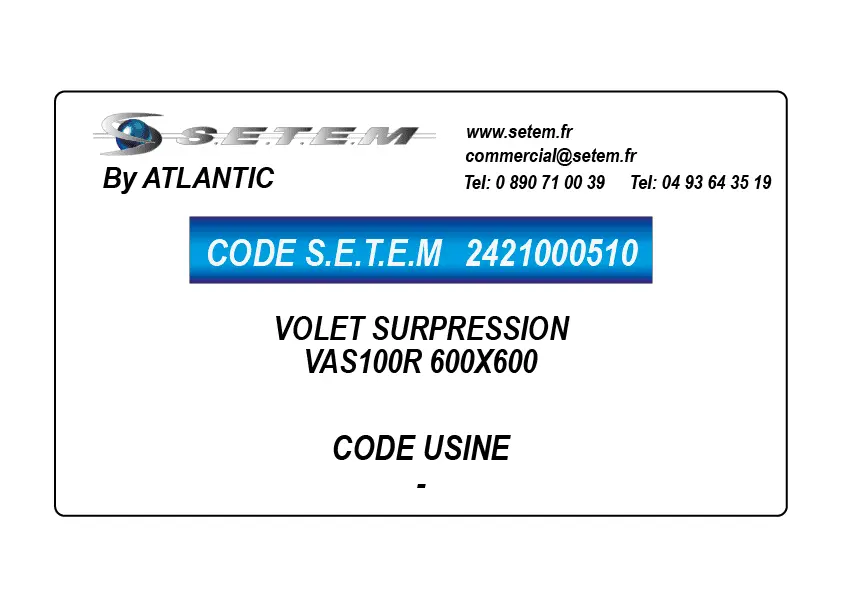 2421000510-VOLET SURPRESSION VAS100R 600X600 ATLANTIC