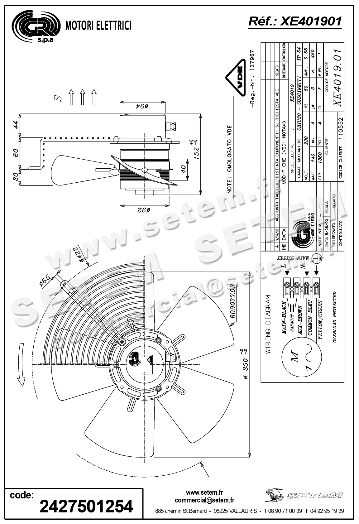 2427501254-VENTILATEUR GR XE401901