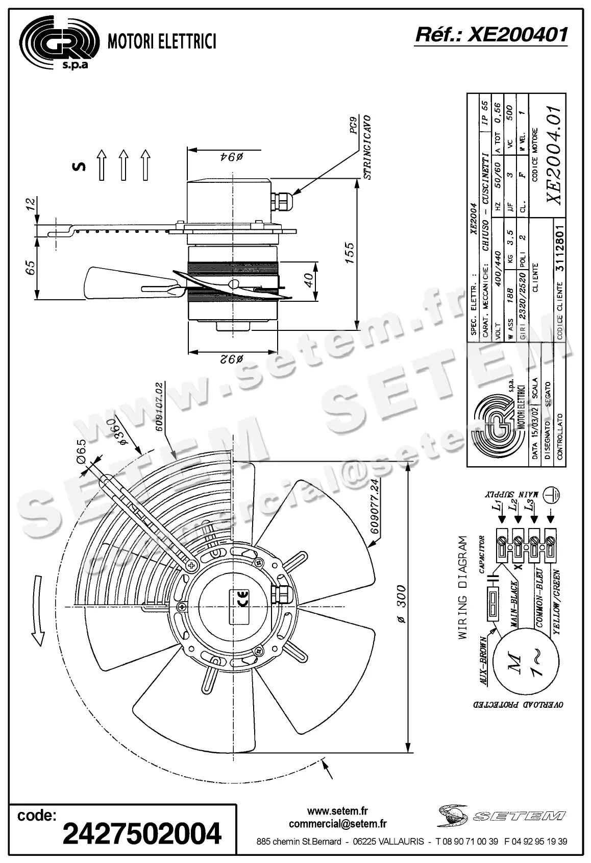 2427502004-VENTILATEUR GR XE200401 2