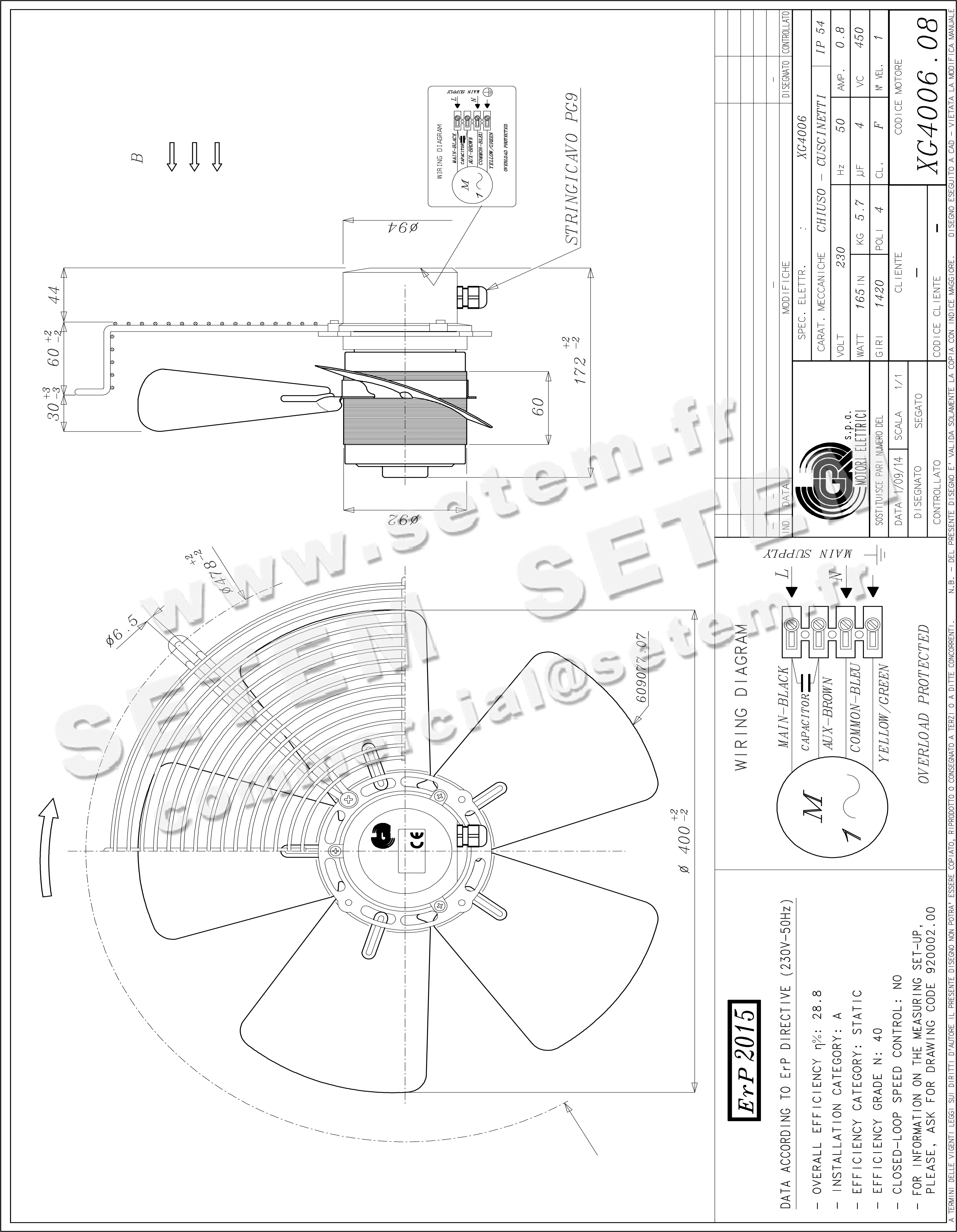 VENTILATEUR XG400608