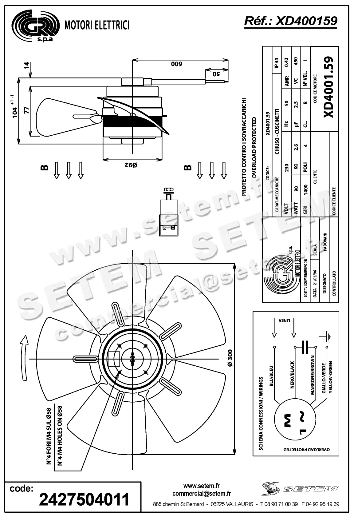2427504011-MOTOHELICE GR XD400159 4