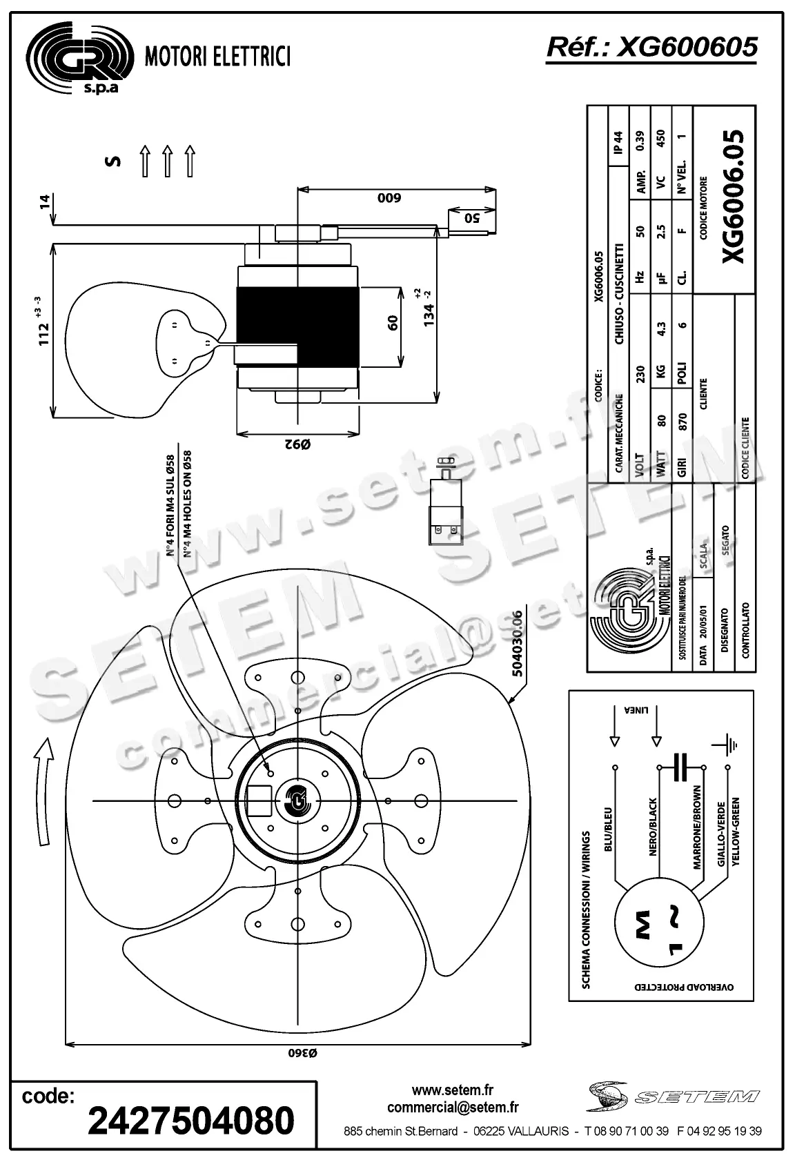 2427504080-MOTOHELICE GR XG600605 2