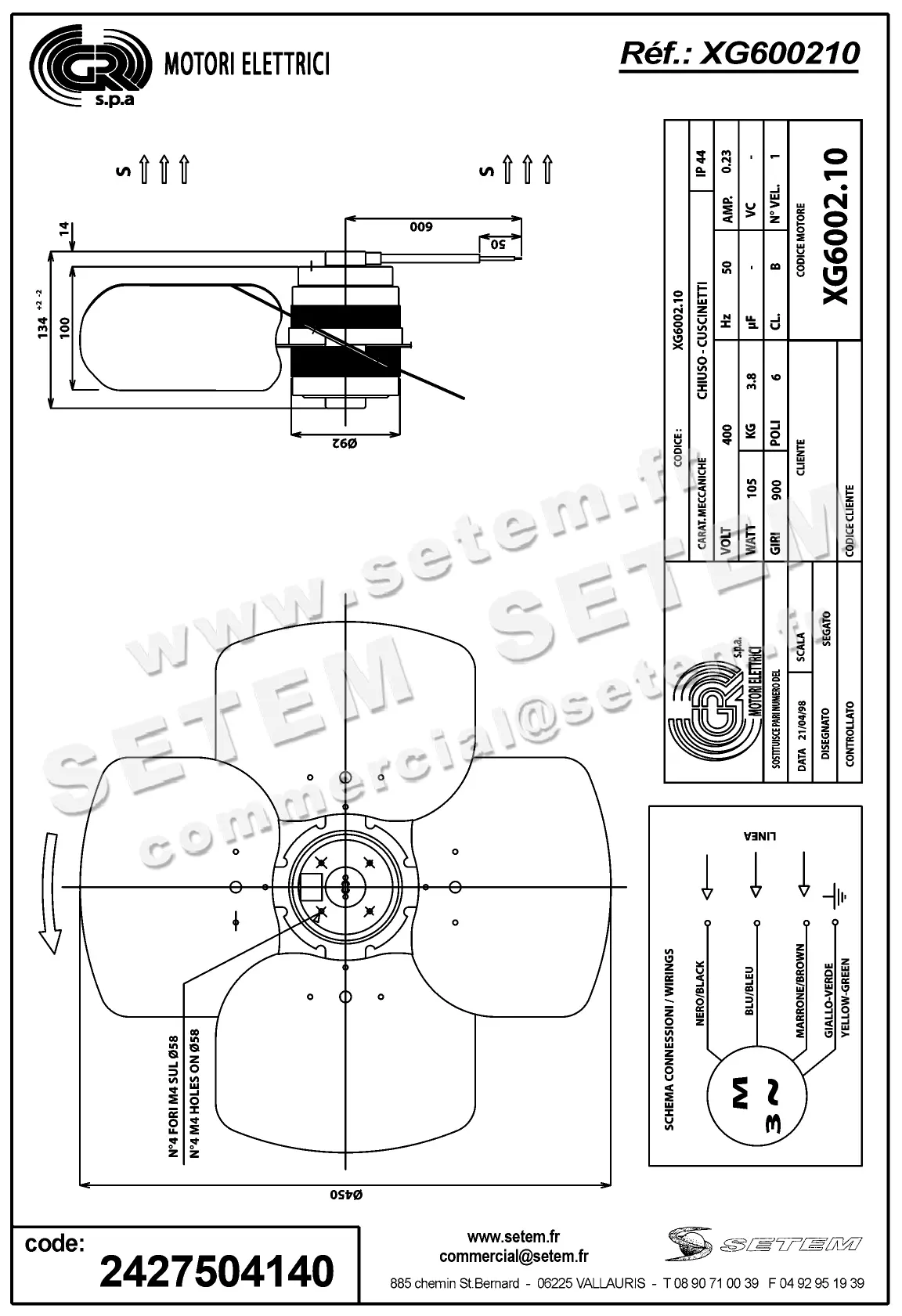 2427504140-MOTOHELICE GR XG600210 2