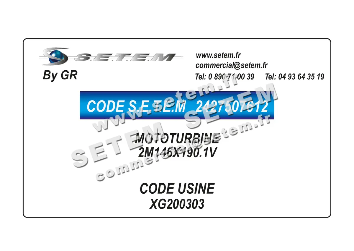 2427507612-MOTOTURBINE GR 2M146X190.1V *XG200303*