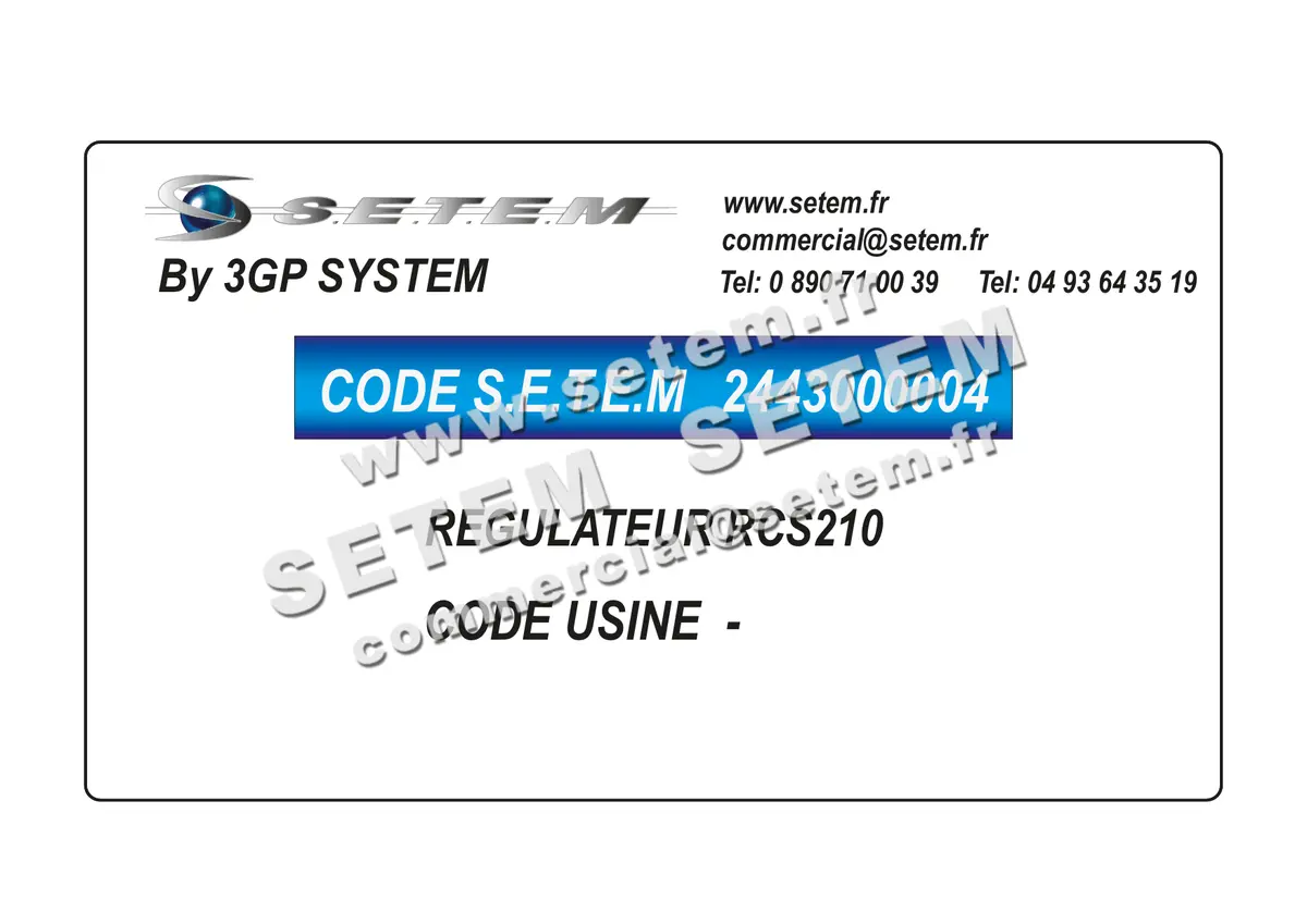 2443000004-REGULATEUR 3GP RCS210 2