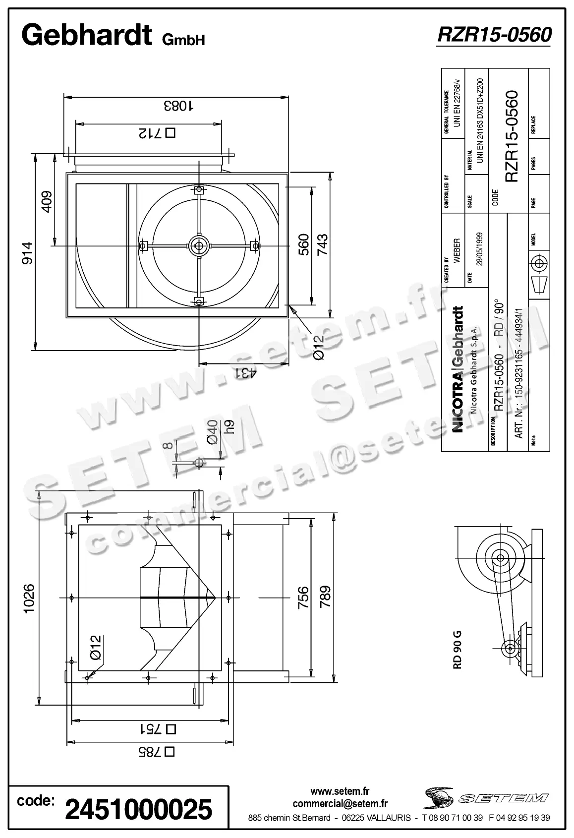 2451000025-VENTILATEUR GEBHARDT RZR15.0560 2