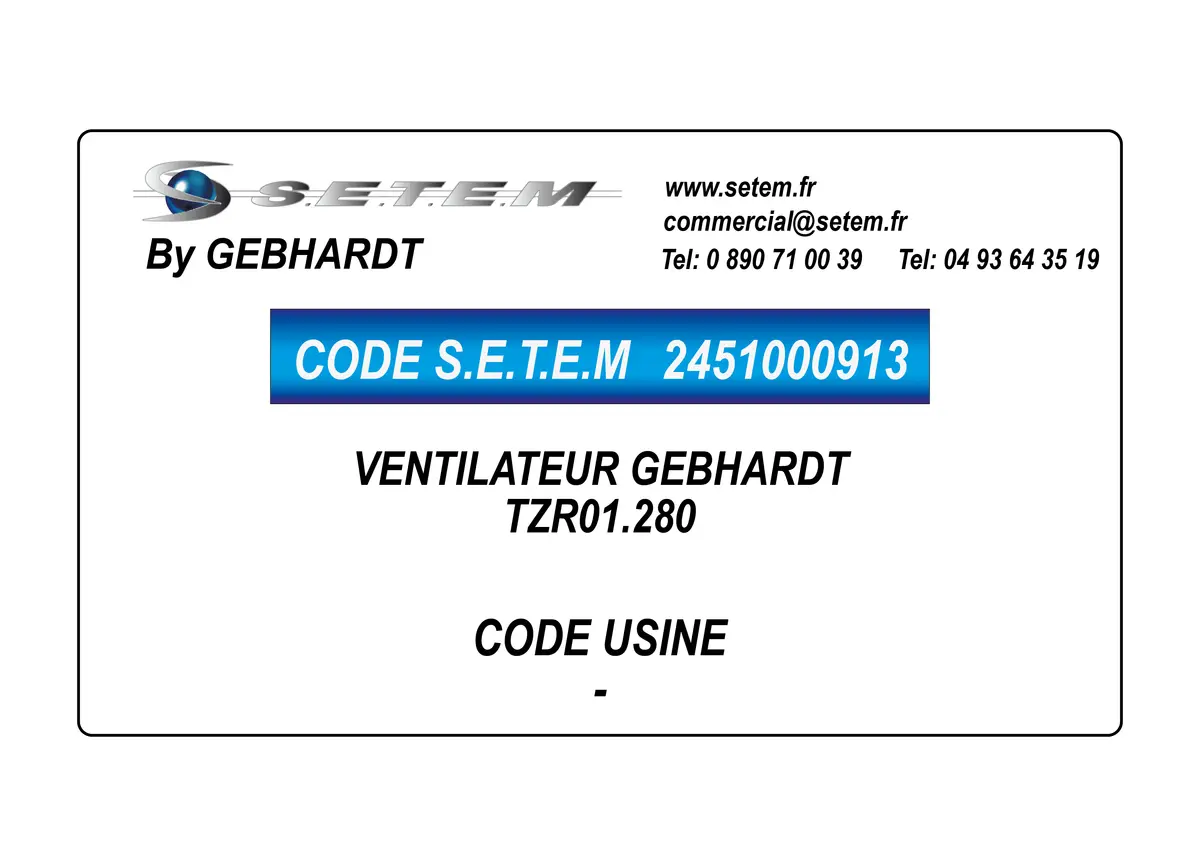 2451000913-VENTILATEUR GEBHARDT TZR01.280