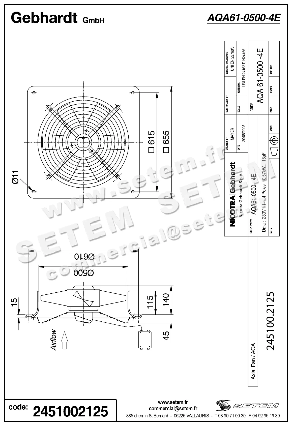 2451002125-VENTILATEUR GEBHARDT AQA61.0500.4E 2