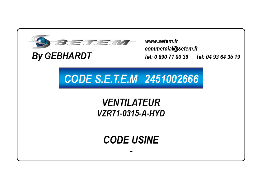 VENTILATEUR VZR71-0315-A-HYD 2