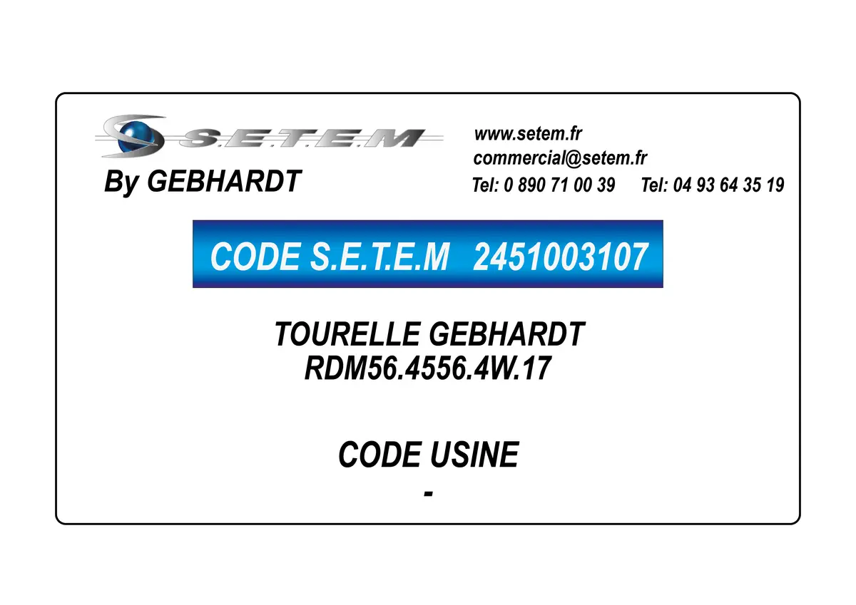 2451003107-TOURELLE GEBHARDT RDM56.4556.4W.17
