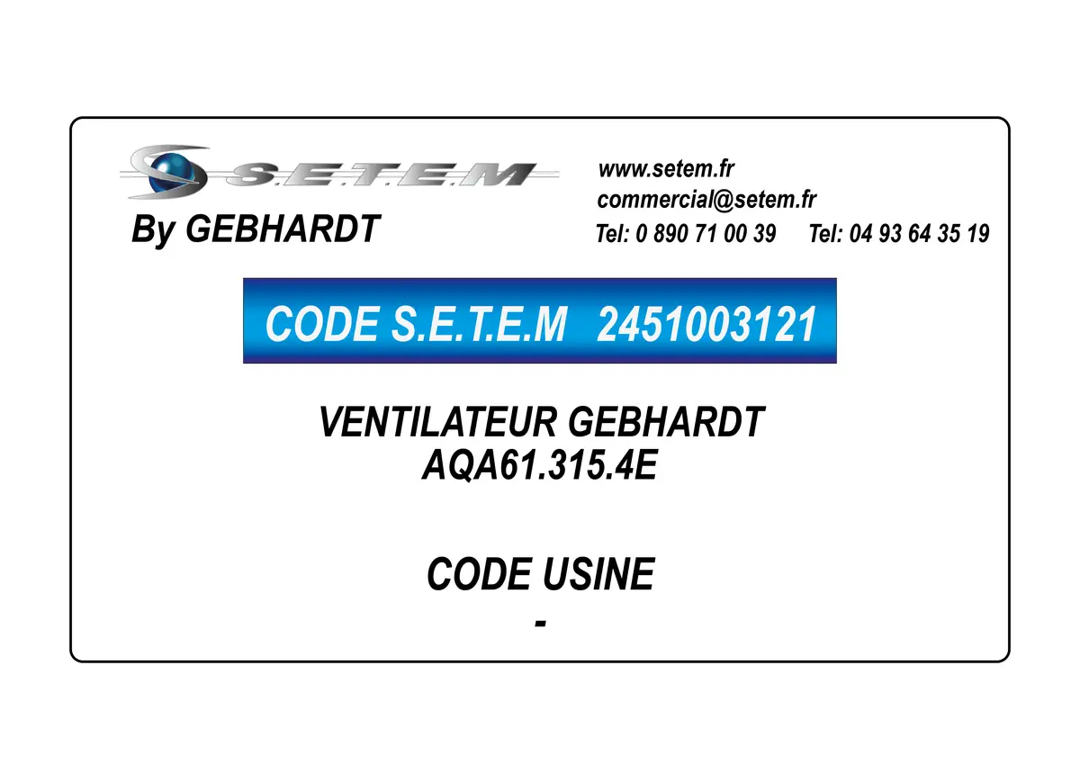 2451003121-VENTILATEUR GEBHARDT AQA61.315.4E