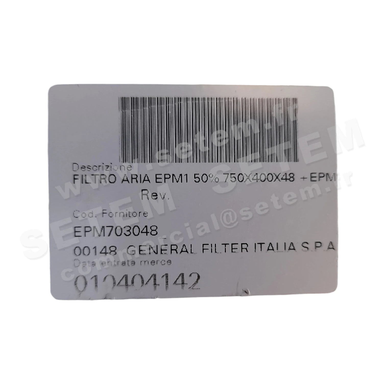 FILTRE 750X400X48 *EPM703048*