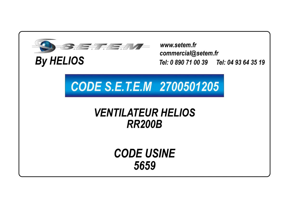 2700501205-VENTILATEUR HELIOS RR200B *5659*