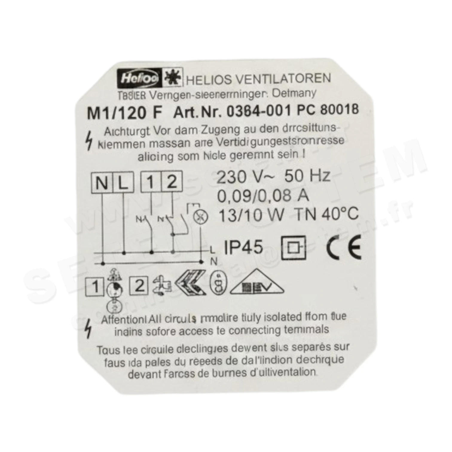VENTILATEUR M1/120F *6364* 2
