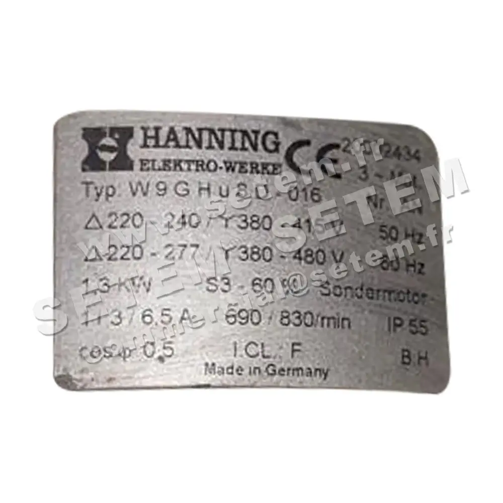 2729000004-MOTEUR HANNING W9GHU8D-016