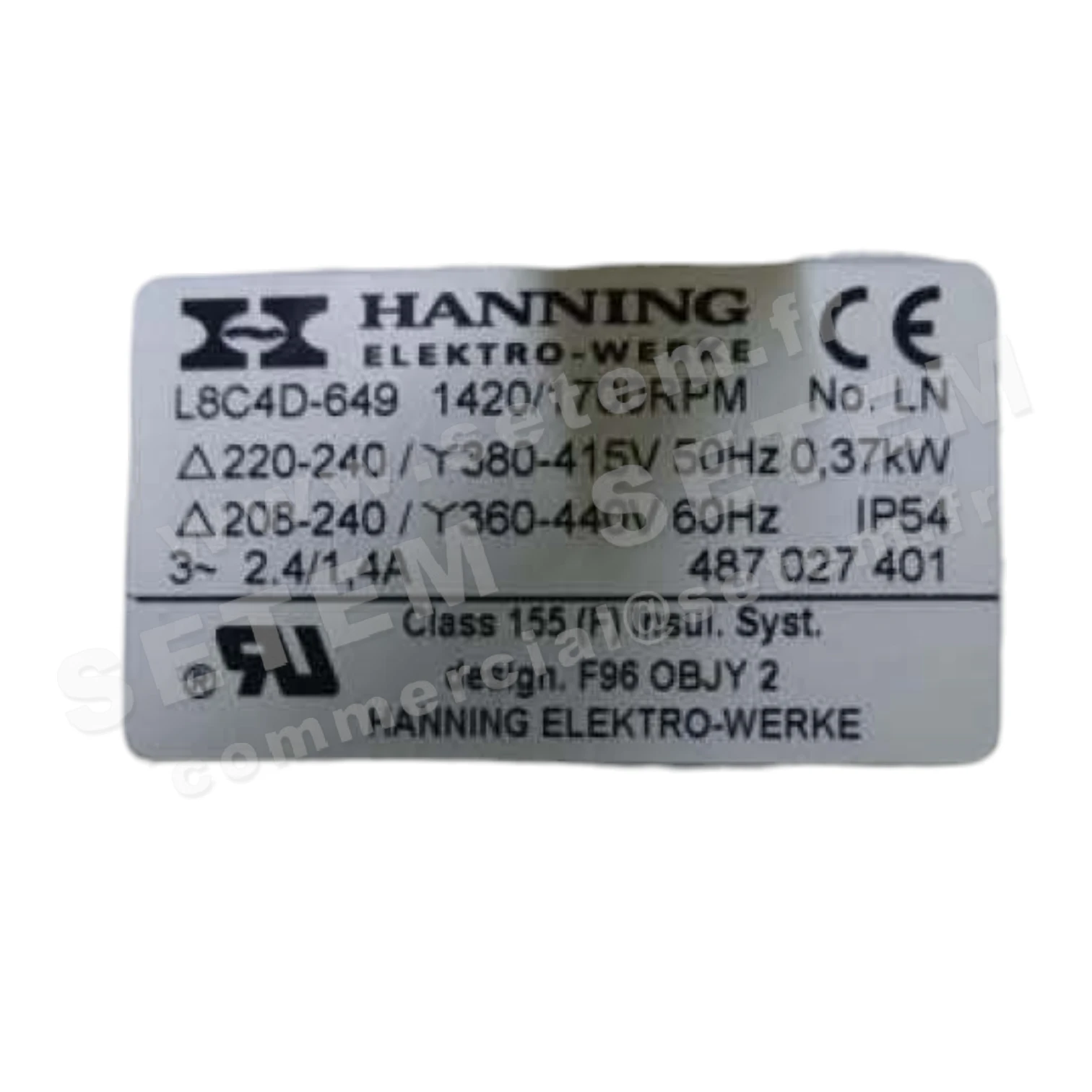2729000649-MOTEUR HANNING L8C4D.649