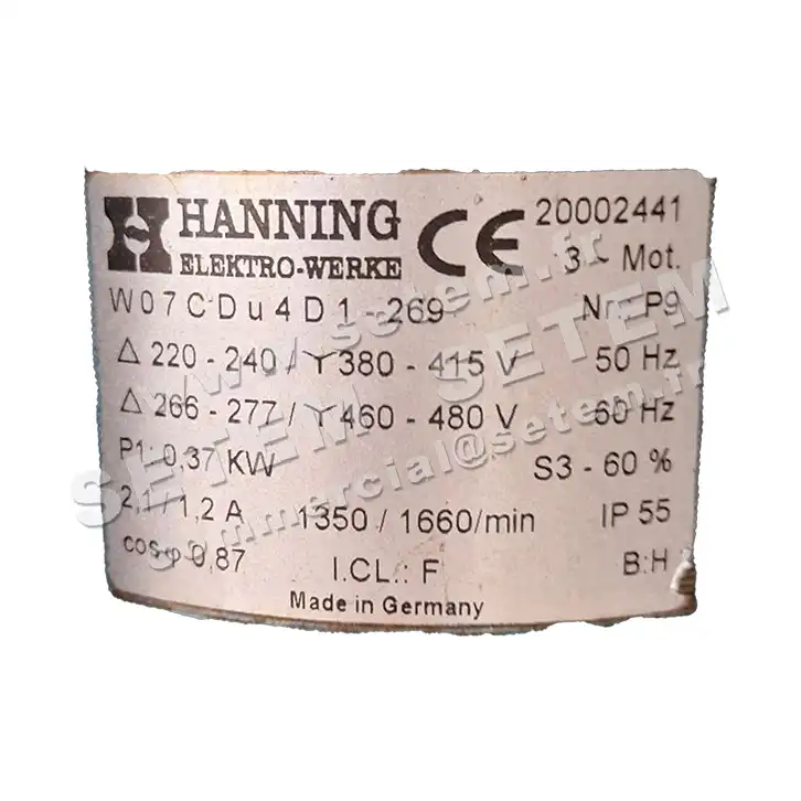 2729002011-MOTOREDUCTEUR HANNING W07CDU4D1.269