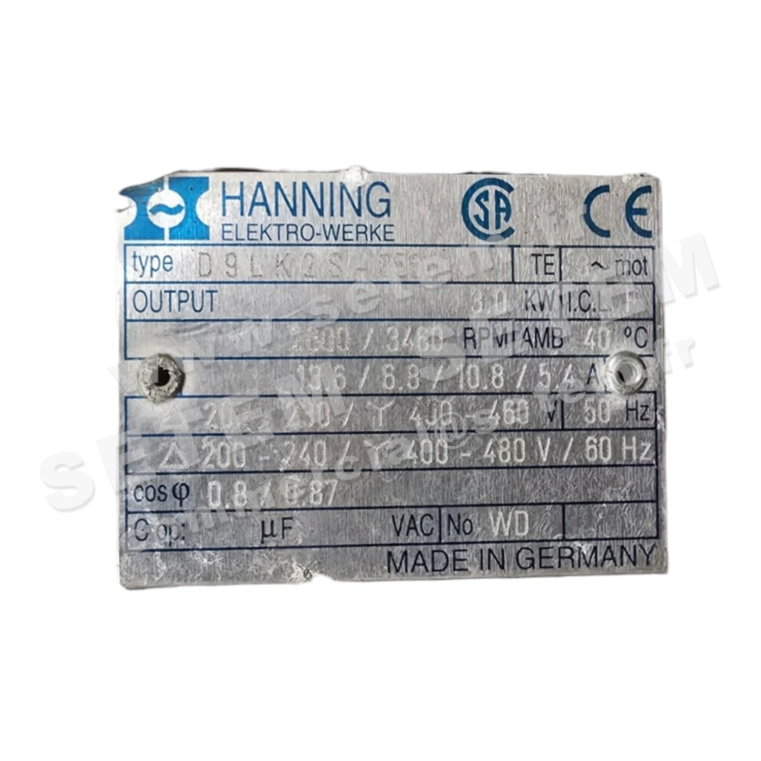 2729003102-POMPE HANNING D9LK2S-056 2
