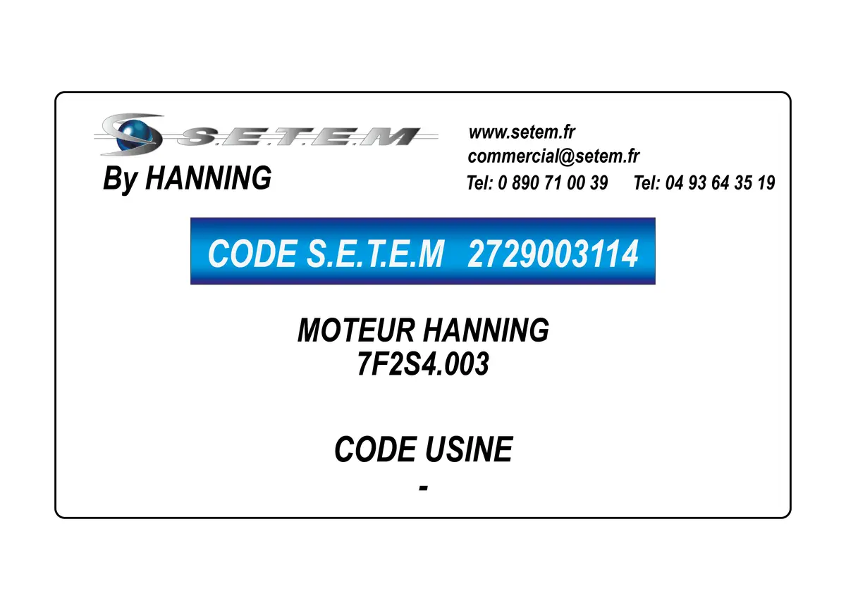 2729003114-MOTEUR HANNING 7F2S4.003