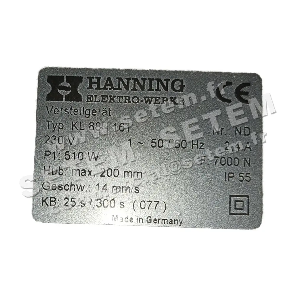 2729003698-VERIN HANNING KL88-161