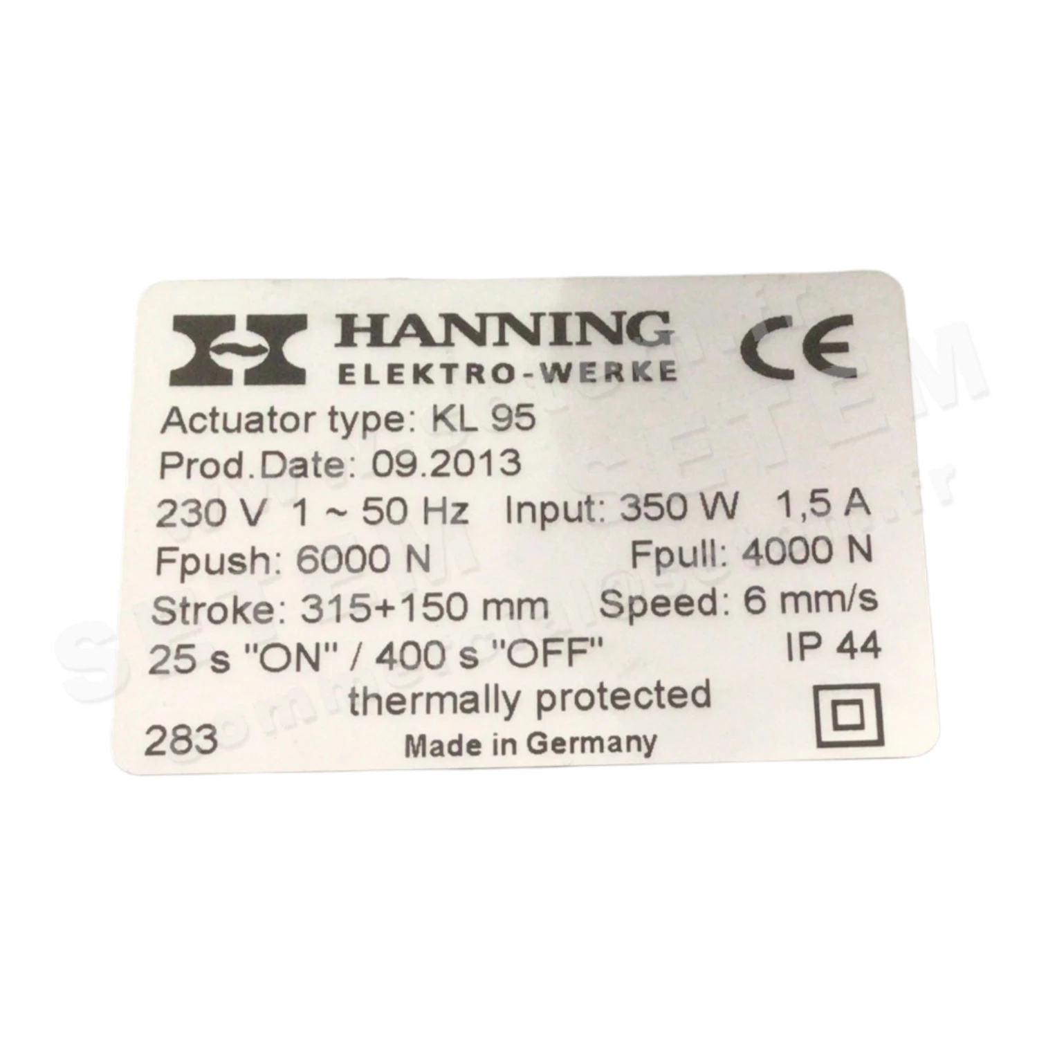 2729005993-VERIN HANNING KL95