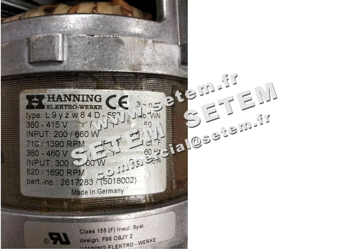 2729006228-MOTEUR HANNING L9YZW84D-592