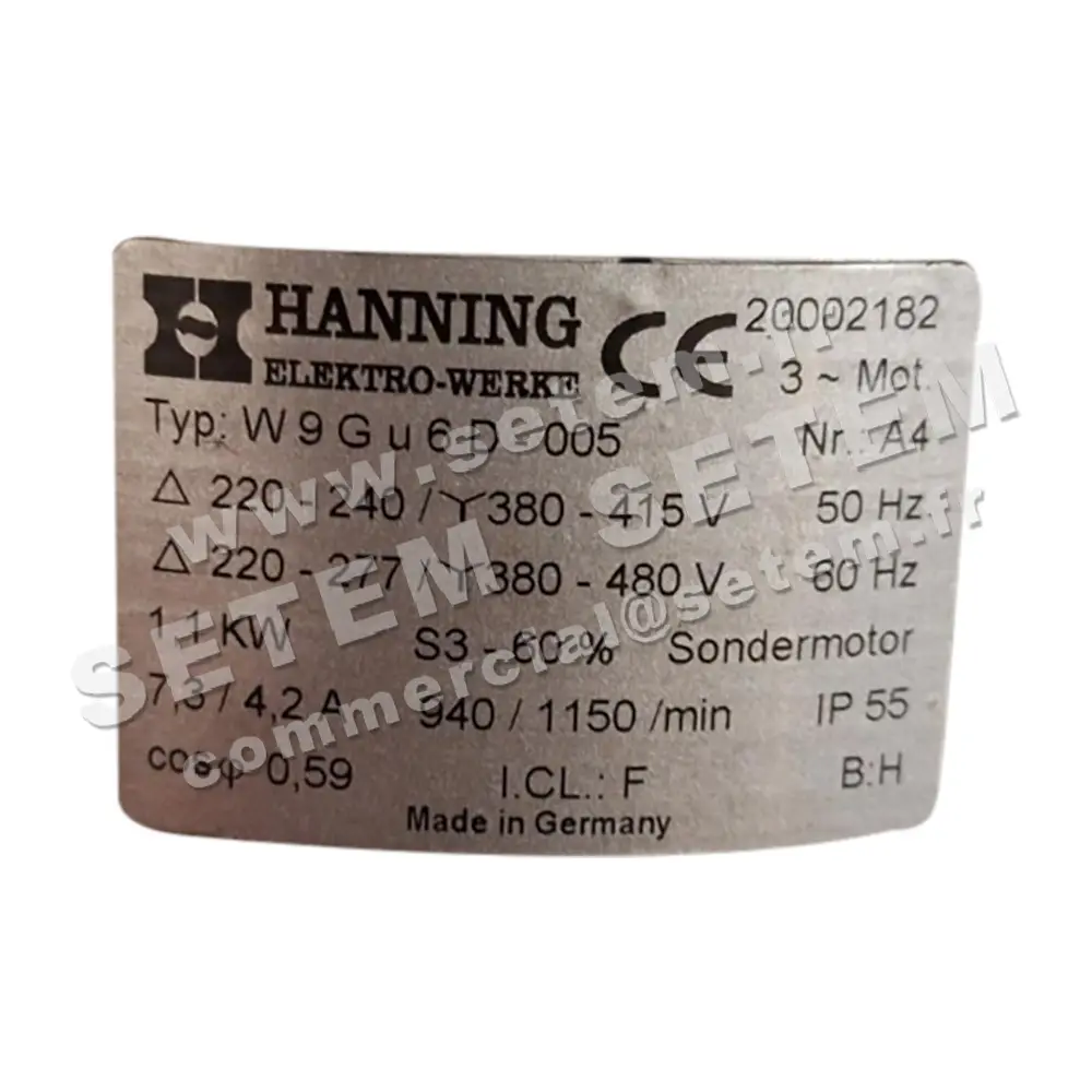 2729006235-MOTEUR HANNING W9GU6D-005