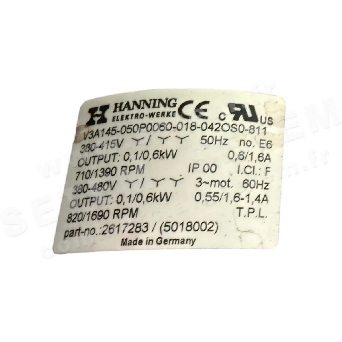 2729006891-MOTEUR HANNING V3A145-050P0060-018-042OS0-811