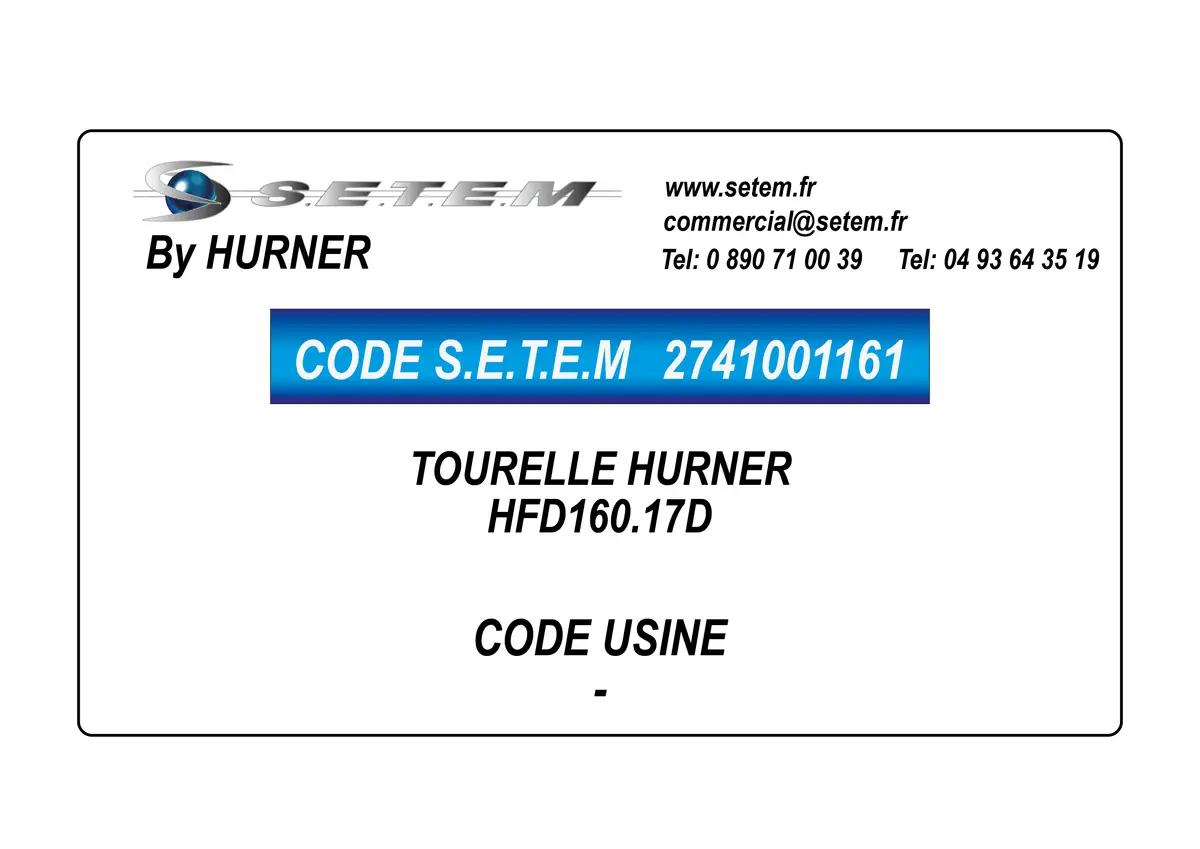 2741001161-TOURELLE HURNER HFD160.17D