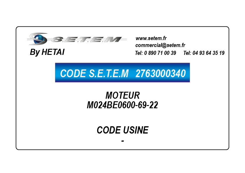 MOTEUR M024BE0600-69-22