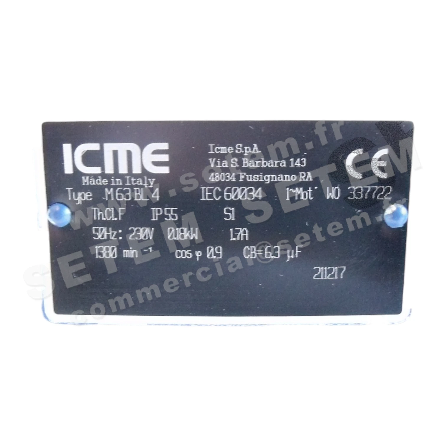3037005664-MOTEUR ICME 0.18KW 4P M230V HA63 B35 M63BL4
