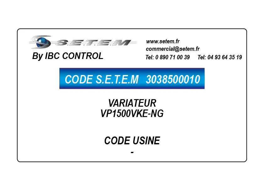 3038500010-VARIATEUR VP1500VKE-NG