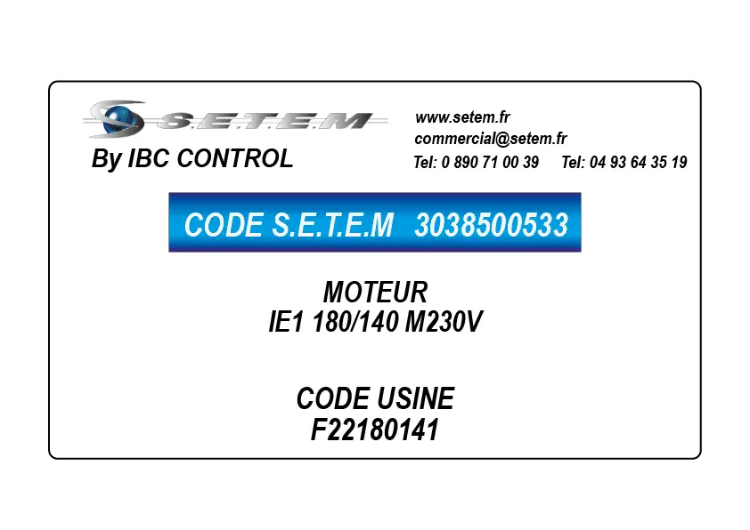 3038500533-MOTEUR IE1 180/140 M230V *F22180141*