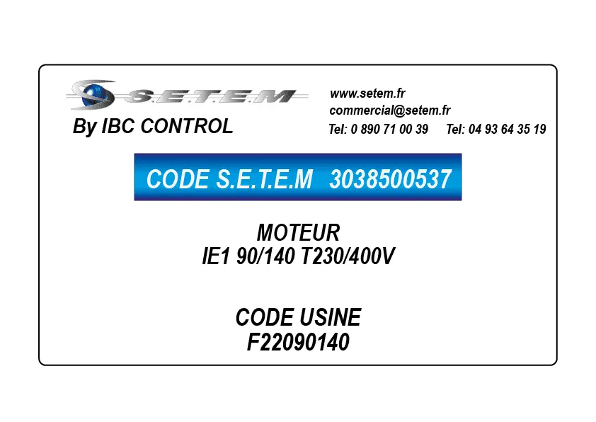 3038500537-MOTEUR IE1 90/140 T230/400V *F22090140*