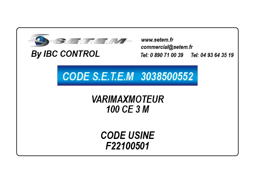 3038500552-MOTEUR VARIMAX-MOTOR100 CE 3 M *F22100501*