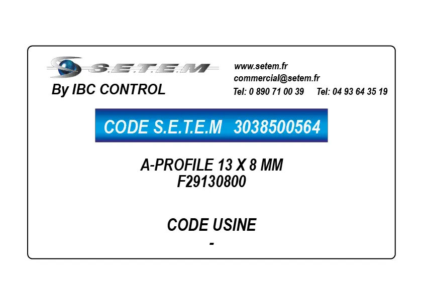 3038500564-COURROIE TRAPEZOIDALE A-PROFILE 13 X 8 MM *F29130800*
