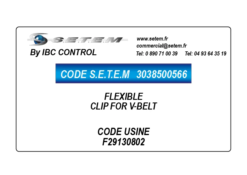 3038500566-FLEXIBLE CLIP FOR V-BELT *F29130802*