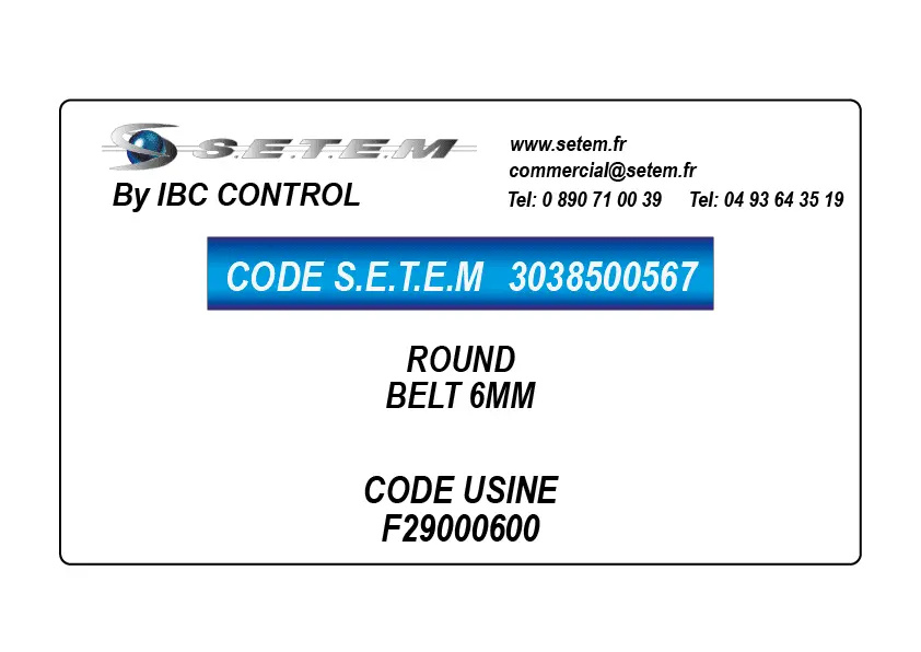 3038500567-ROUND BELT 6MM *F29000600*