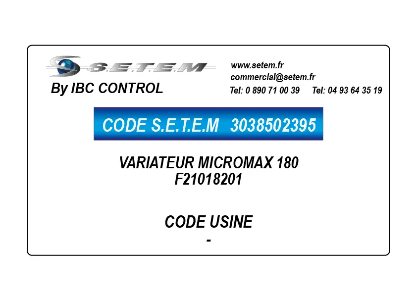 3038502395-VARIATEUR MICROMAX 180 *F21018201*