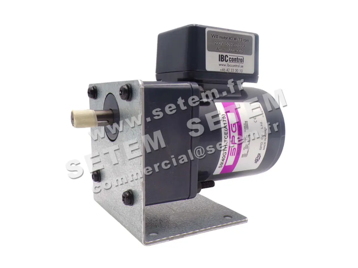 3038502858-MOTOREDUCTEUR IBCCONTROL S9KB18BH+S9I40GTH-TCE(A175) VVX 40W 75RPM *F22040075* 3