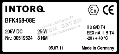 3048009524-FREIN MOTEUR INTORQ BFK458.08E 3