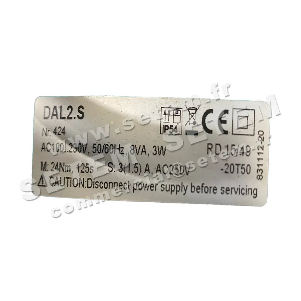 SERVOMOTEUR DAL2.S AVEC 2 CONTACTS AUXILIAIRES 3