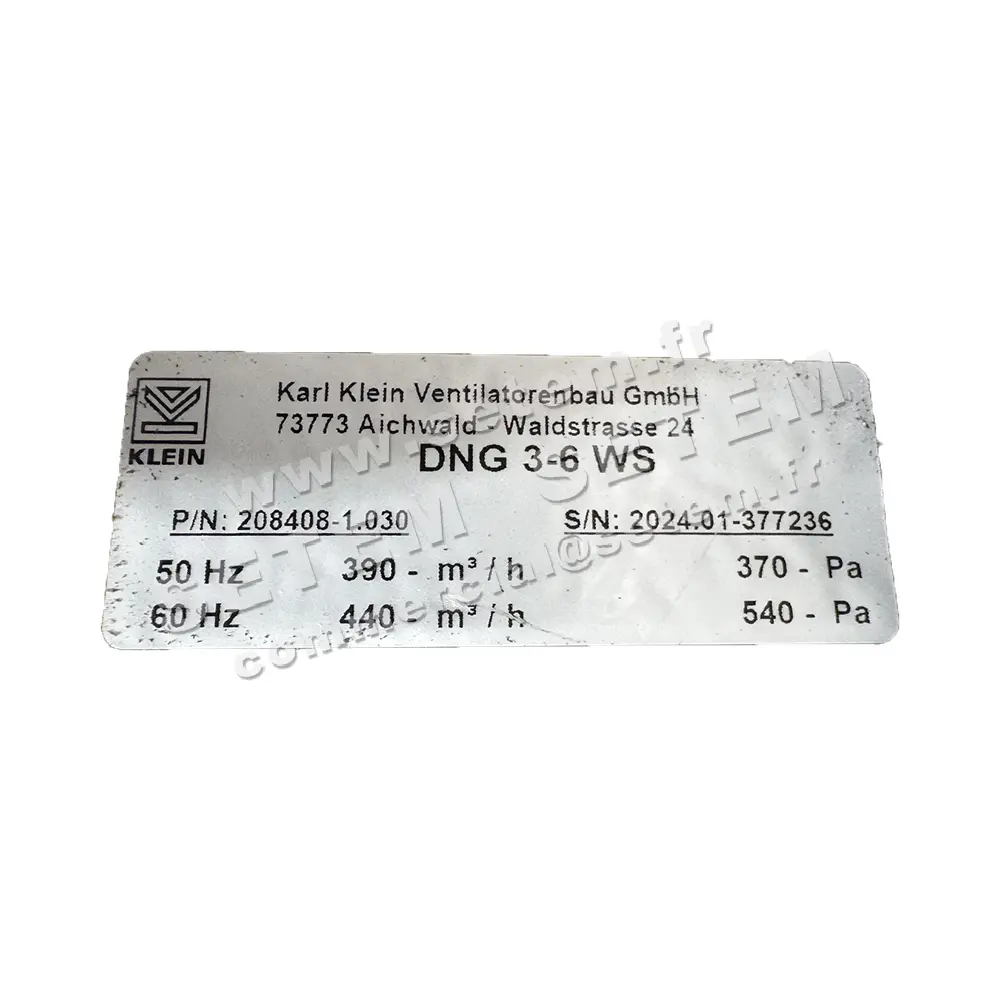 VENTILATEUR DNG3-6WS *208408-1.030* 5