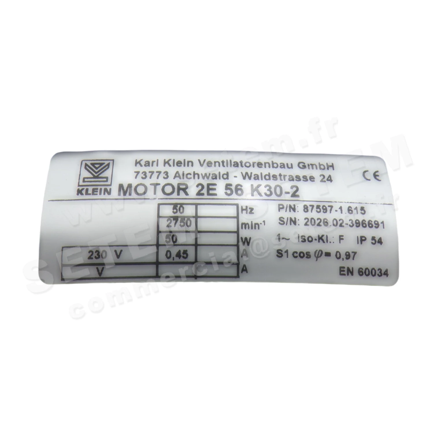MOTEUR 2E56K30-2 *87597-1.615* 2