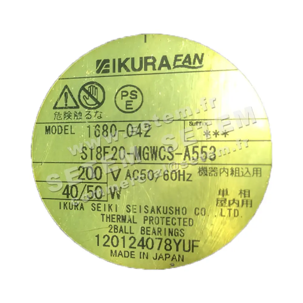VENTILATEUR 1680-042 S18F20-MGWCS-A553