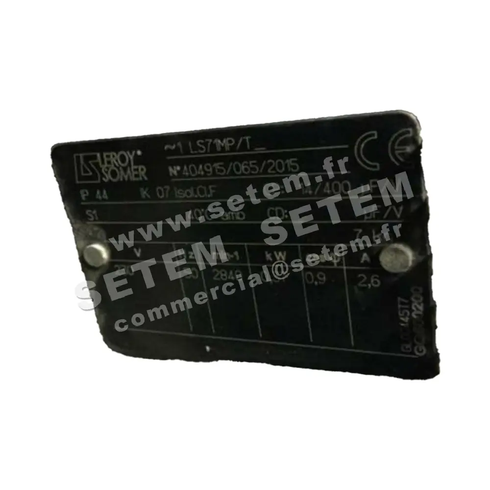3902000160-MOTEUR LEROYSOMER 0.37KW 2P M230V HA71 LS71MP/T
