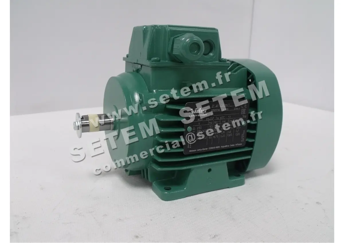 3902005660-MOTEUR LEROYSOMER 0.18KW 4P T230/400V HA63 B3 D14MM LS63M/T